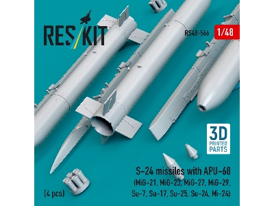 S-24 Missiles With Apu-68 (4 Pcs / 3-d Printed) - zdjęcie 3