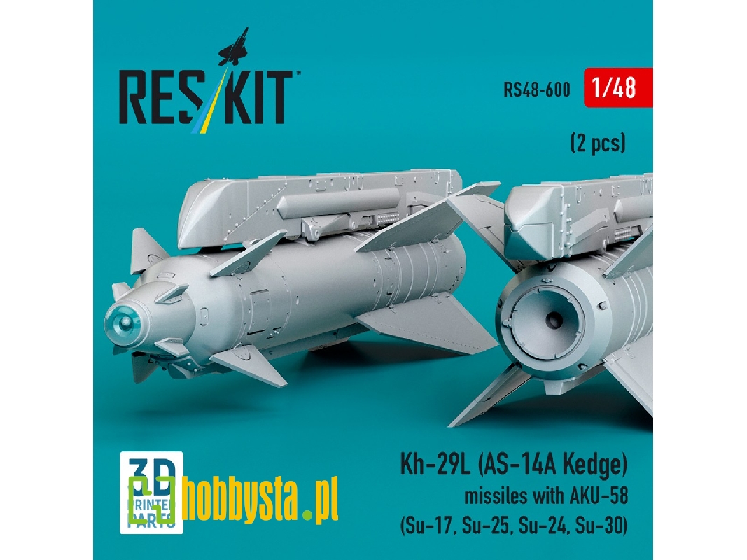 Kh-29l (As-14a Kedge) Missiles With Aku-58 (2 Pcs / 3-d Printed) - zdjęcie 1