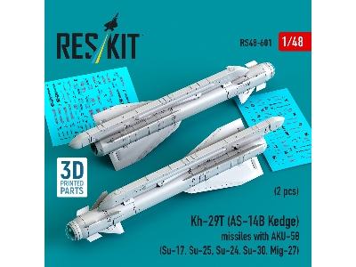 Kh-29t (As-14b Kedge) Missiles With Aku-58 (2 Pcs / 3-d Printed) - zdjęcie 2