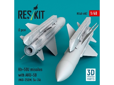 Kh-58u Missiles With Aku-58 (2 Pcs / 3d-printed) - zdjęcie 1