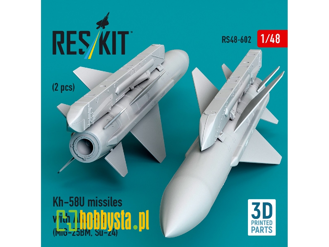 Kh-58u Missiles With Aku-58 (2 Pcs / 3d-printed) - zdjęcie 1