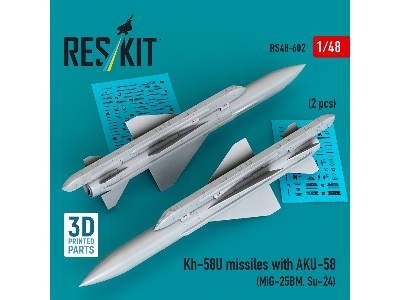 Kh-58u Missiles With Aku-58 (2 Pcs / 3d-printed) - zdjęcie 2