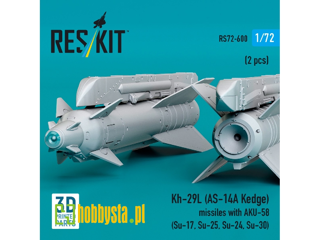 Kh-29l (As-14a Kedge) Missiles With Aku-58 (2 Pcs / 3-d Printed) - zdjęcie 1