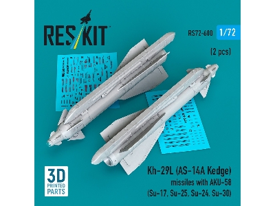 Kh-29l (As-14a Kedge) Missiles With Aku-58 (2 Pcs / 3-d Printed) - zdjęcie 2