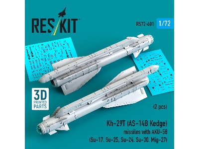 Kh-29t (As-14b Kedge) Missiles With Aku-58 (2 Pcs / 3-d Printed) - zdjęcie 2