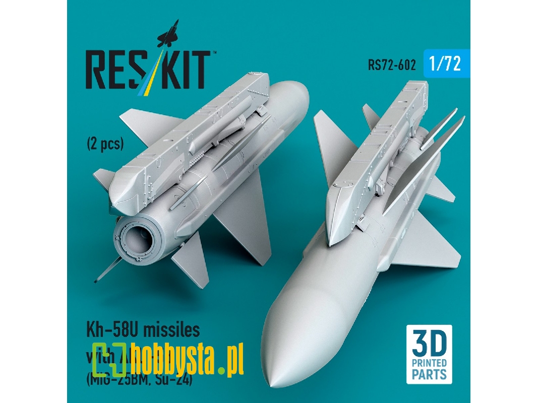 Kh-58u Missiles With Aku-58 (2 Pcs / 3d-printed) - zdjęcie 1