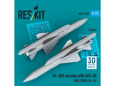 Kh-58u Missiles With Aku-58 (2 Pcs / 3d-printed) - zdjęcie 2