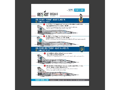 Mig-25 Rbt / Rbf And Rbs Foxbat - Ukrainian Air Forces (Decals With Stencils) - zdjęcie 1
