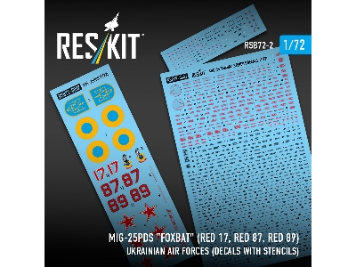 Mig-25 Pds Foxbat - Ukrainian Air Forces (Decals With Stencils) - zdjęcie 2