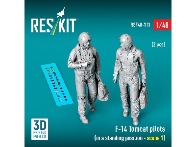 Grumman F-14 Tomcat - Pilots In Standing Position Scene 1 (2 Figures/ 3d-printed) - zdjęcie 1