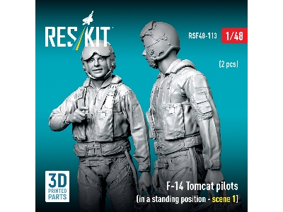 Grumman F-14 Tomcat - Pilots In Standing Position Scene 1 (2 Figures/ 3d-printed) - zdjęcie 2
