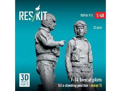 Grumman F-14 Tomcat - Pilots In Standing Position Scene 1 (2 Figures/ 3d-printed) - zdjęcie 3