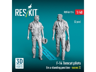 Grumman F-14 Tomcat - Pilots In Standing Position Scene 2 (2 Figures/ 3d-printed) - zdjęcie 1