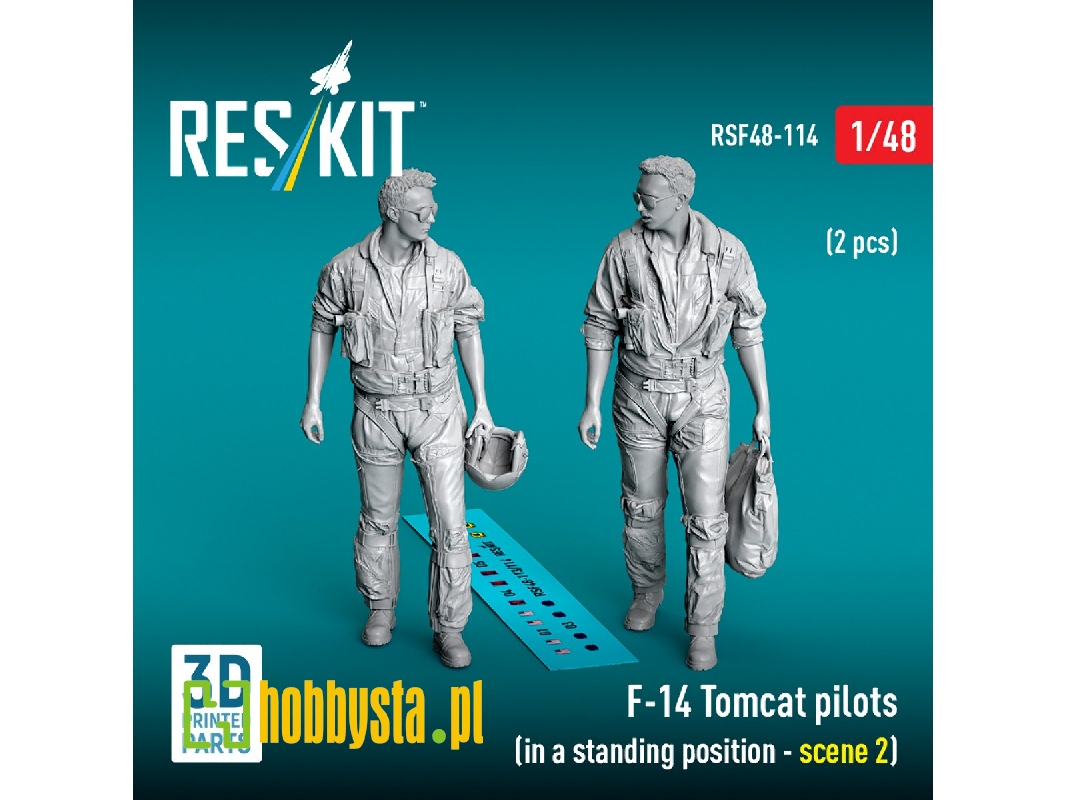 Grumman F-14 Tomcat - Pilots In Standing Position Scene 2 (2 Figures/ 3d-printed) - zdjęcie 1