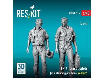 Grumman F-14 Tomcat - Pilots In Standing Position Scene 2 (2 Figures/ 3d-printed) - zdjęcie 2