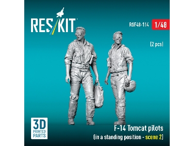 Grumman F-14 Tomcat - Pilots In Standing Position Scene 2 (2 Figures/ 3d-printed) - zdjęcie 3