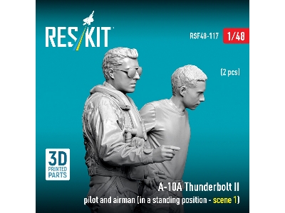 Fairchild A-10 A Thunderbolt Ii - Pilot And Airman In Standing Position Scene 1 (2 Figures/ 3d-printed) - zdjęcie 3