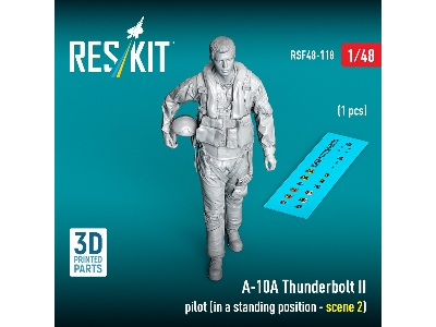 Fairchild A-10 A Thunderbolt Ii - Pilot In Standing Position Scene 2 (1 Figure / 3d-printed) - zdjęcie 2