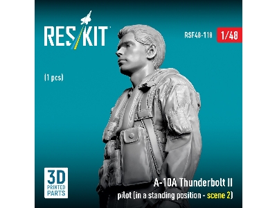 Fairchild A-10 A Thunderbolt Ii - Pilot In Standing Position Scene 2 (1 Figure / 3d-printed) - zdjęcie 3