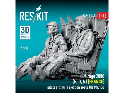 Dassault Mirage 2000 B / D / N - French Pilots Sitting In Ejection Seats Mb Mk.10q (2 Pcs / 3d Printed) - zdjęcie 1
