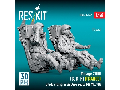 Dassault Mirage 2000 B / D / N - French Pilots Sitting In Ejection Seats Mb Mk.10q (2 Pcs / 3d Printed) - zdjęcie 3