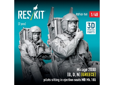 Dassault Mirage 2000 B / D / N - Greek Pilots Sitting In Ejection Seats Mb Mk.10q (2 Pcs / 3d Printed) - zdjęcie 1