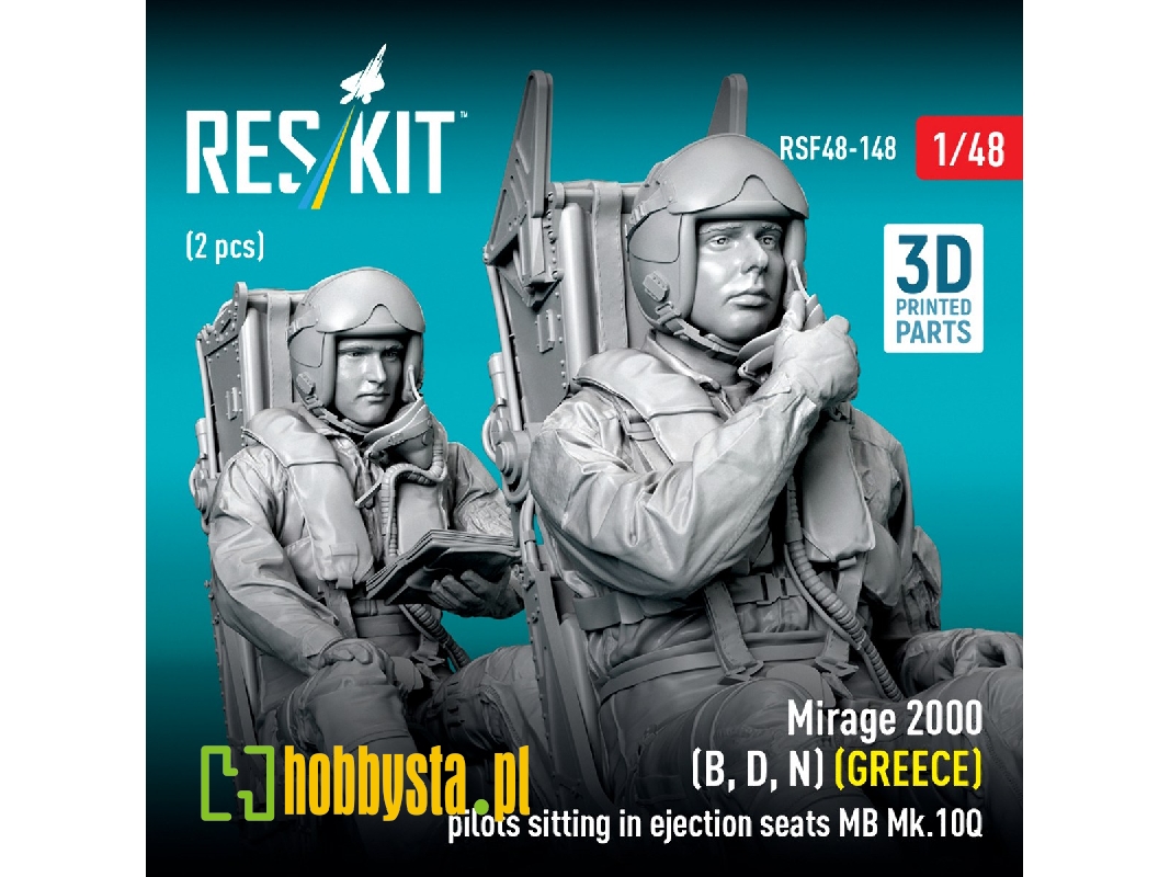 Dassault Mirage 2000 B / D / N - Greek Pilots Sitting In Ejection Seats Mb Mk.10q (2 Pcs / 3d Printed) - zdjęcie 1