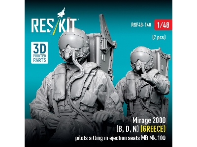 Dassault Mirage 2000 B / D / N - Greek Pilots Sitting In Ejection Seats Mb Mk.10q (2 Pcs / 3d Printed) - zdjęcie 3