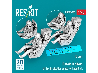 Dassault Rafale B - 3d-printed Pilots Sitting In Ejection Seats (For Revell / 2 Pcs) - zdjęcie 1