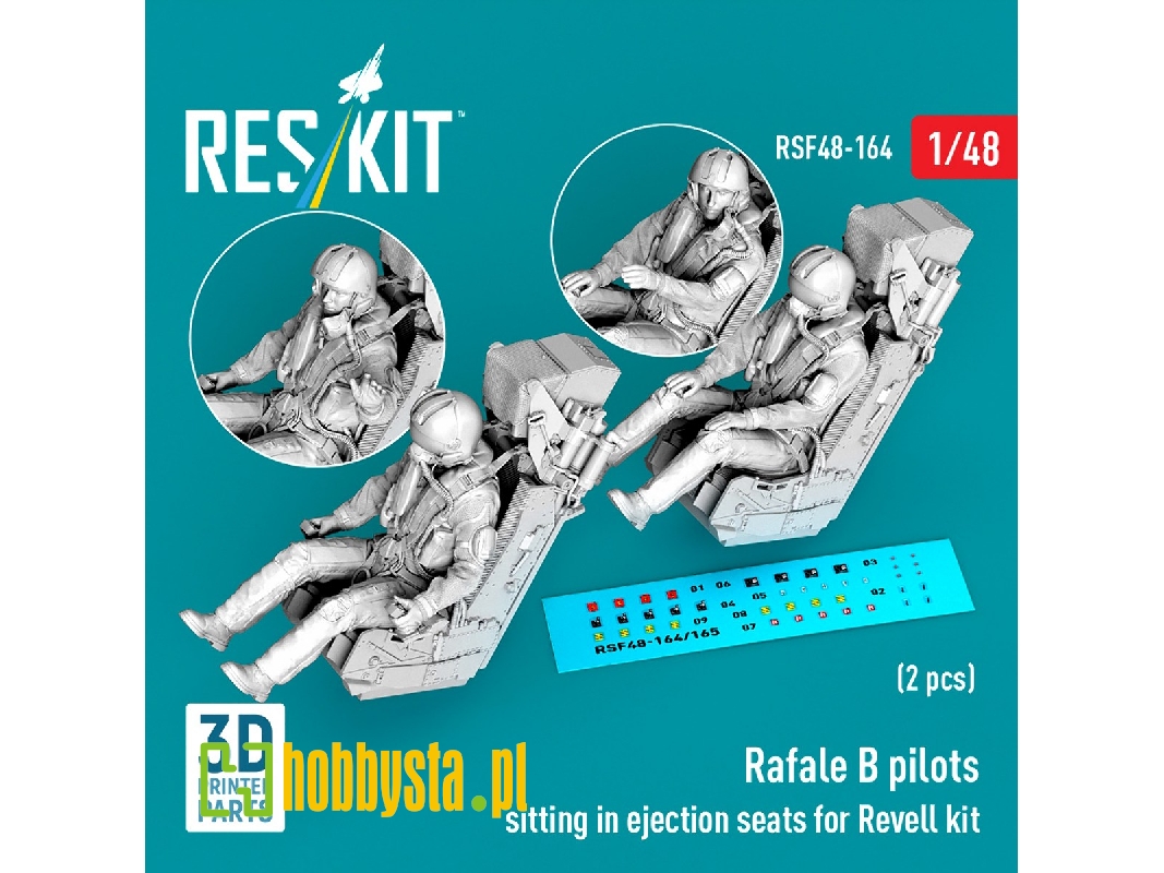 Dassault Rafale B - 3d-printed Pilots Sitting In Ejection Seats (For Revell / 2 Pcs) - zdjęcie 1