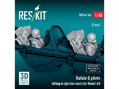 Dassault Rafale B - 3d-printed Pilots Sitting In Ejection Seats (For Revell / 2 Pcs) - zdjęcie 3