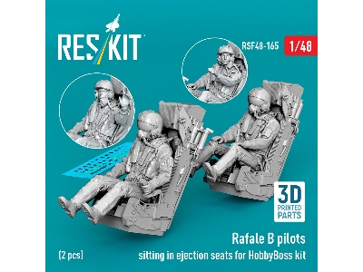 Dassault Rafale B - 3d-printed Pilots Sitting In Ejection Seats (For Hobby Boss Kits / 2 Pcs) - zdjęcie 2