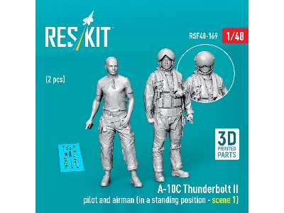 Fairchild A-10 C Thunderbolt Ii - Pilot And Airman In Standing Position Scene 1 (2 Figures / 3d-printed) - zdjęcie 2