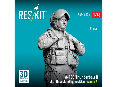 Fairchild A-10 C Thunderbolt Ii - Pilot In Standing Position Scene 2 (1 Figure / 3d-printed) - zdjęcie 1