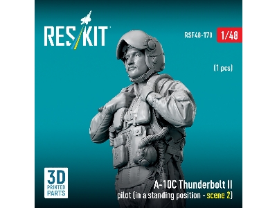 Fairchild A-10 C Thunderbolt Ii - Pilot In Standing Position Scene 2 (1 Figure / 3d-printed) - zdjęcie 3