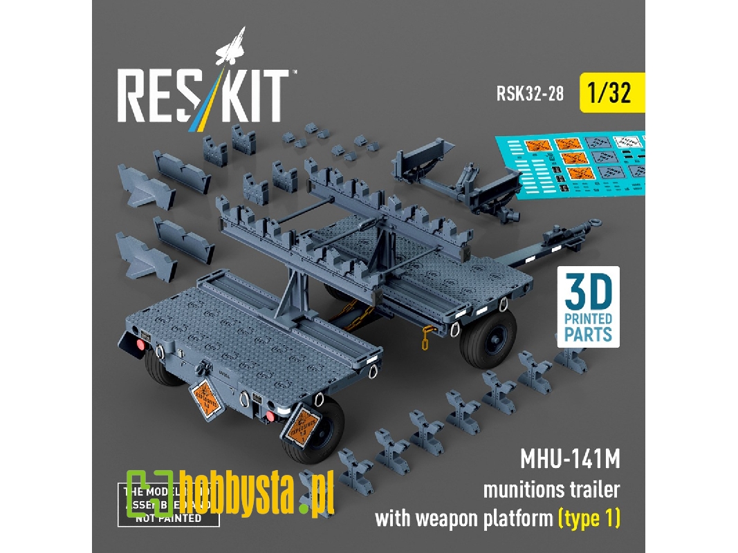 Mhu-141m Munitions Trailer With Weapon Platform Type 1 (3d-printed) - zdjęcie 1