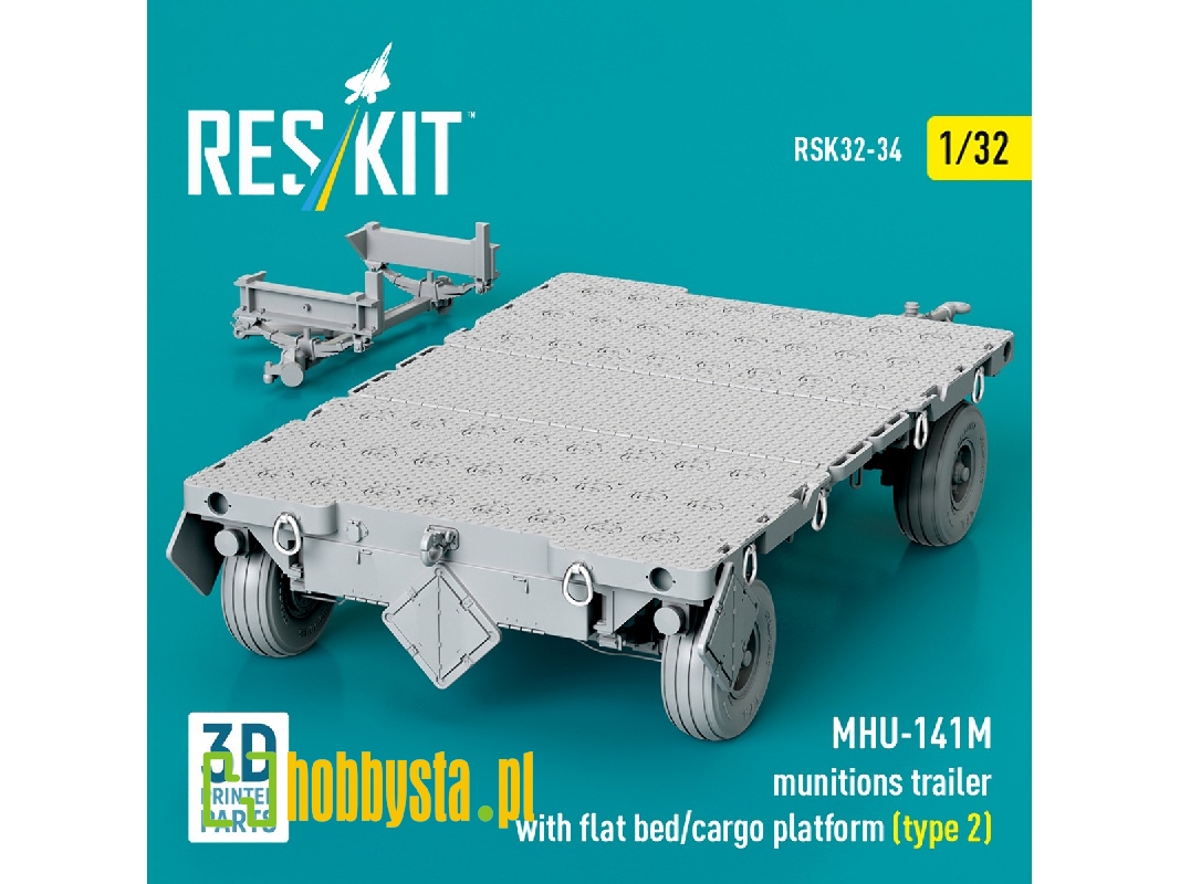 Mhu-141m Munitions Trailer With Flat Bed / Cargo Platform Type 2 (3d-printed) - zdjęcie 1