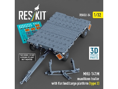 Mhu-141m Munitions Trailer With Flat Bed / Cargo Platform Type 2 (3d-printed) - zdjęcie 2