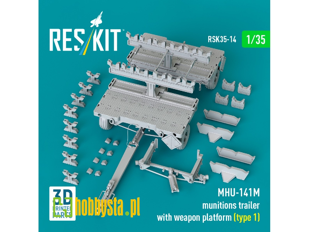 Mhu-141m Munitions Trailer With Weapon Platform Type 1 (3d-printed) - zdjęcie 1