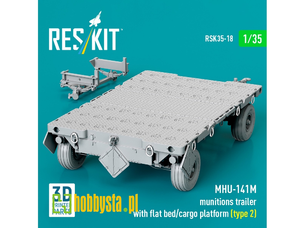 Mhu-141m Munitions Trailer With Flat Bed / Cargo Platform Type 2 (3d-printed) - zdjęcie 1