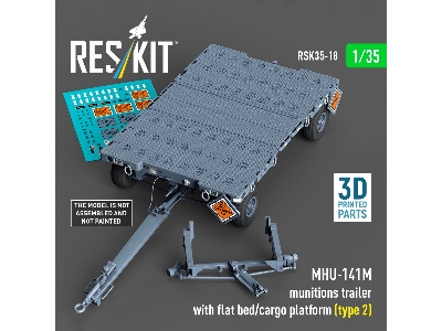 Mhu-141m Munitions Trailer With Flat Bed / Cargo Platform Type 2 (3d-printed) - zdjęcie 2