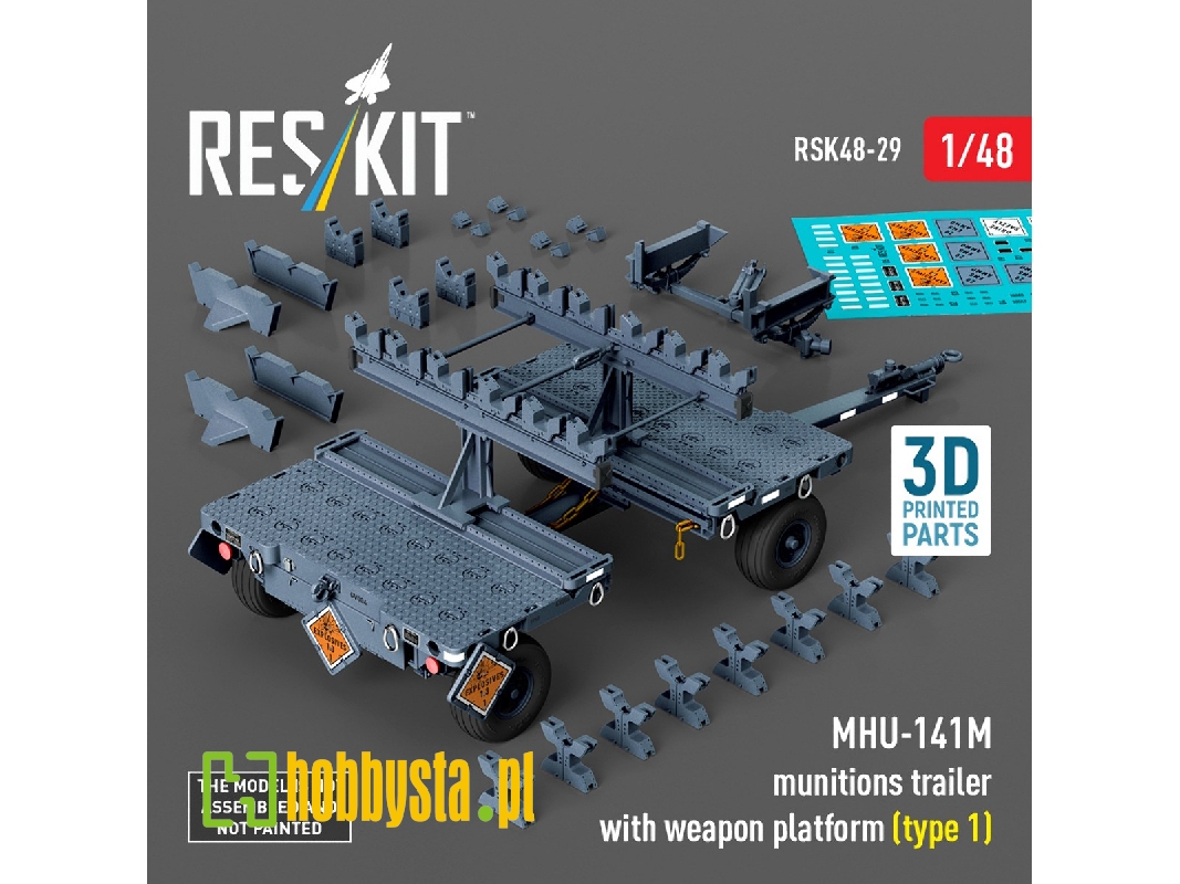 Mhu-141m Munitions Trailer With Weapon Platform Type 1 (3d-printed) - zdjęcie 1