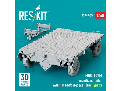 Mhu-141m Munitions Trailer With Flat Bed / Cargo Platform Type 2 (3d-printed) - zdjęcie 1