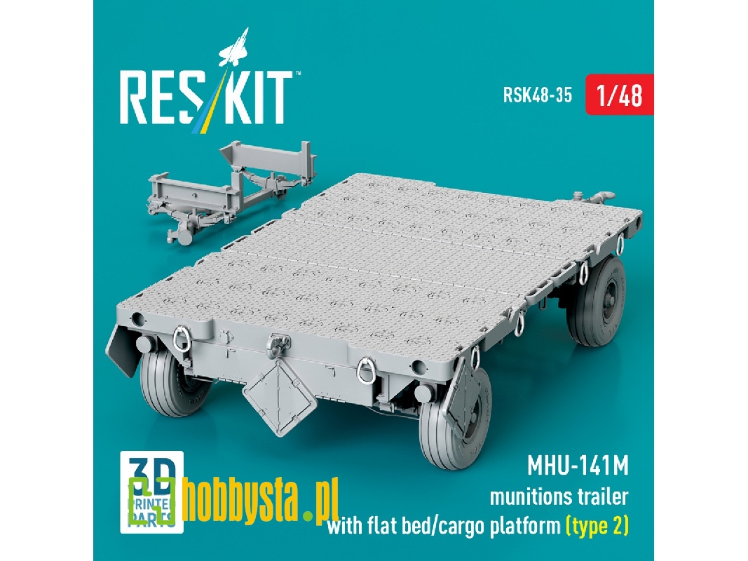 Mhu-141m Munitions Trailer With Flat Bed / Cargo Platform Type 2 (3d-printed) - zdjęcie 1