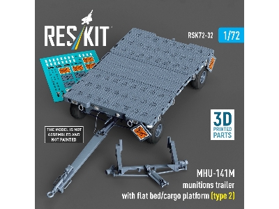 Mhu-141m Munitions Trailer With Flat Bed / Cargo Platform Type 2 (3d-printed) - zdjęcie 1