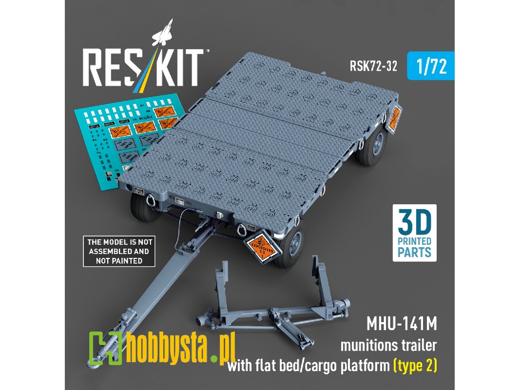 Mhu-141m Munitions Trailer With Flat Bed / Cargo Platform Type 2 (3d-printed) - zdjęcie 1