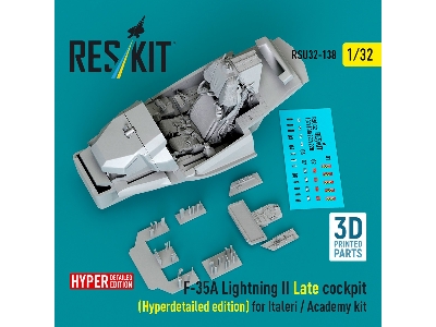 F-35 A Lightning Ii - Late Cockpit Hyperdetailed Edition (For Italeri And Academy Kits / 3d Printed) - zdjęcie 1