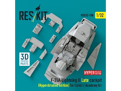 F-35 A Lightning Ii - Late Cockpit Hyperdetailed Edition (For Italeri And Academy Kits / 3d Printed) - zdjęcie 3