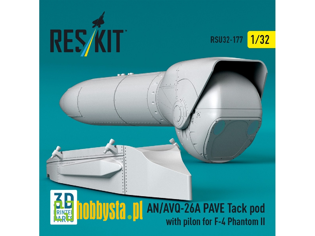 An/Avq-26a Pave Tack Pod With Pylon For F-4 Phantom Ii (3d Printed) - zdjęcie 1