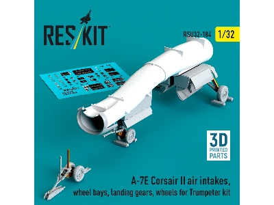 Ltv A-7 E Corsair Ii - Air Intakes / Wheel Bays / Landing Gears And Wheels (3d-printed / For Trumpeter Kits) - zdjęcie 1